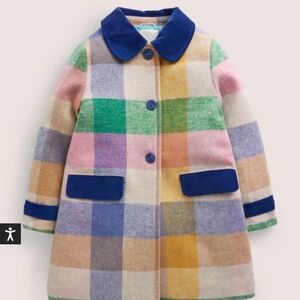 Boden check wool coat